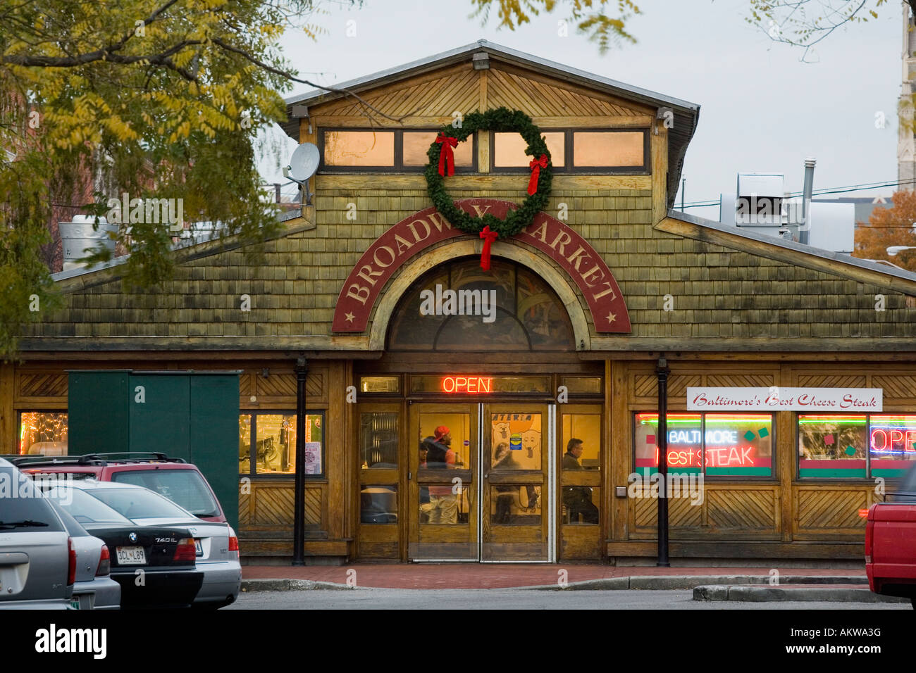 Broadway Market Fells Point Baltimore Maryland Stock Photo Alamy
