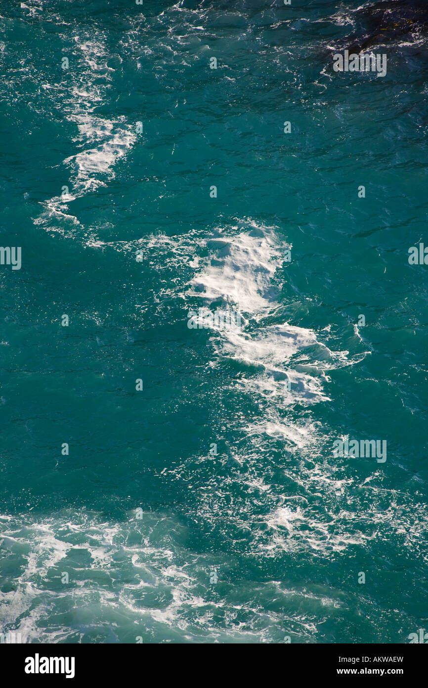 Close up of the blue green water in McWay Cove Big Sur California USA Stock Photo