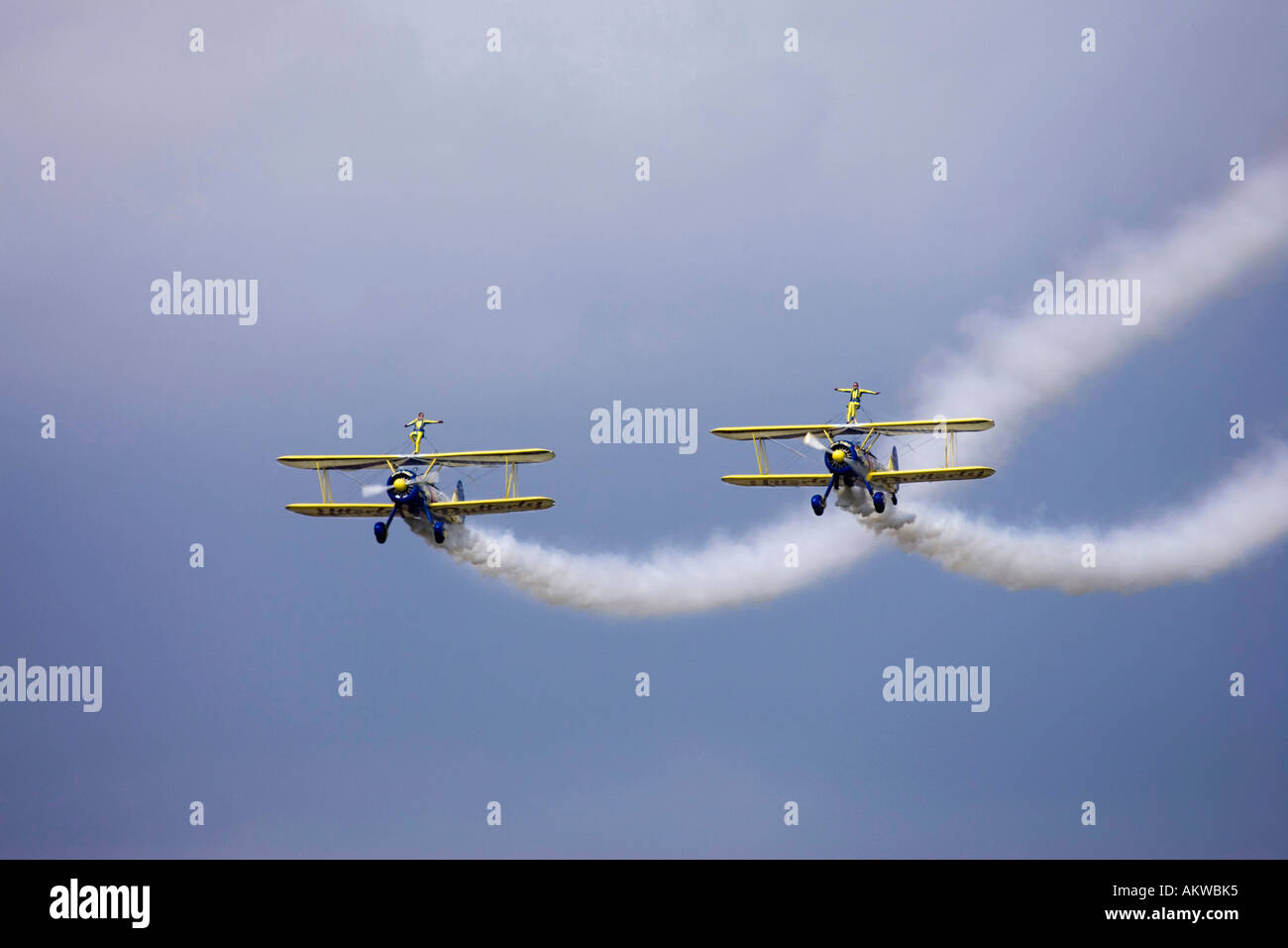 The Utterly Butterly aerobatic display team at Rougham airshow August 2006 in Suffolk, UK Stock Photo