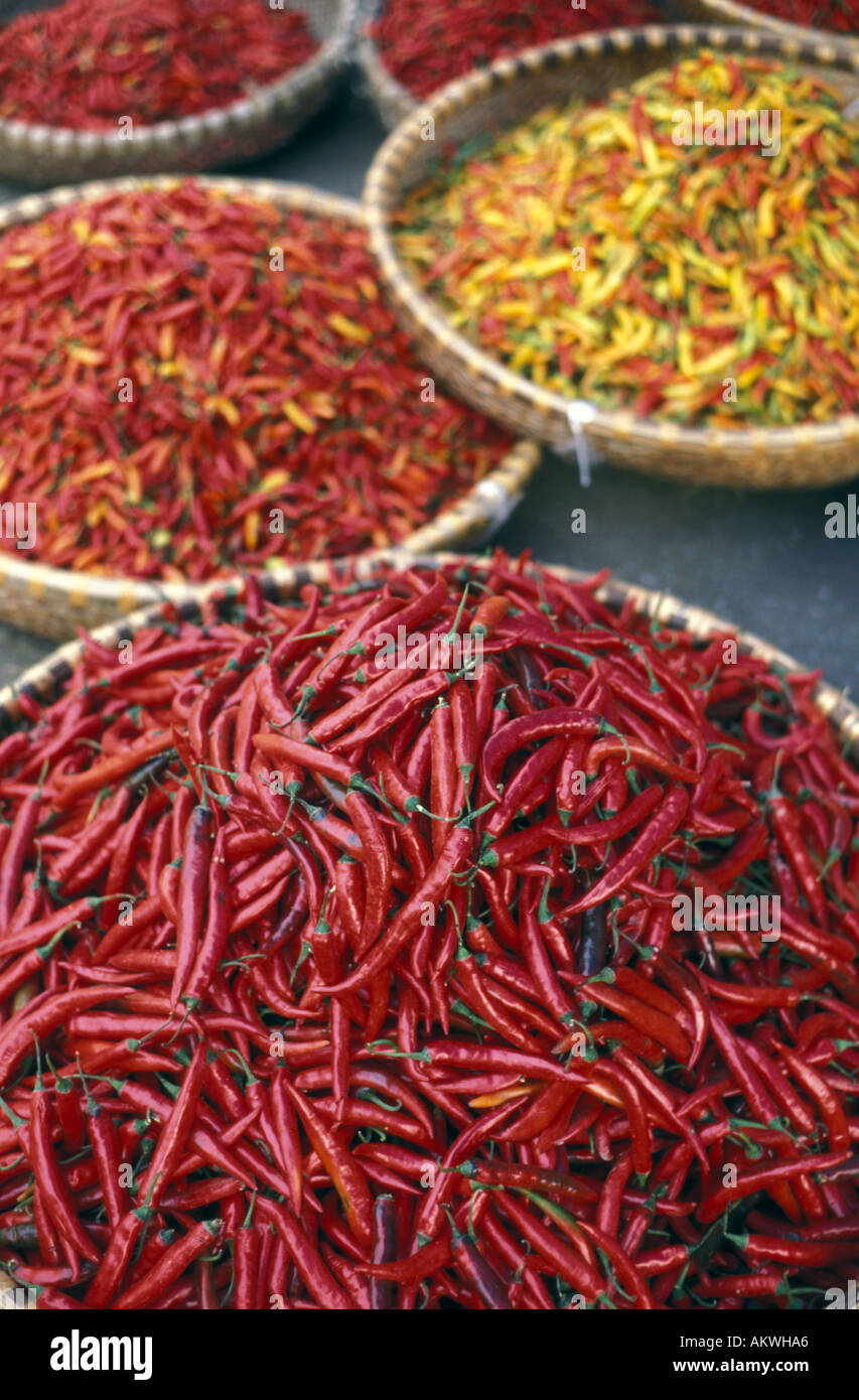 Peppers in street market Hanoi Vietnam Stock Photo Alamy