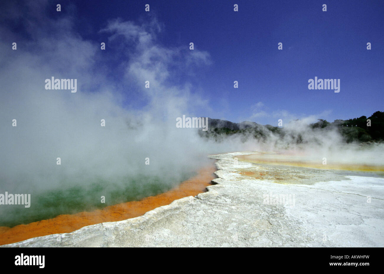 Waiotapu North Island, New Zealand, The Wai-O-Tapu Thermal Wonderland Stock Photo