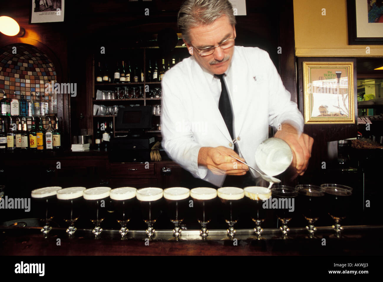 California, San Francisco, Buena Vista Cafe, Irish Coffee Stock Photo