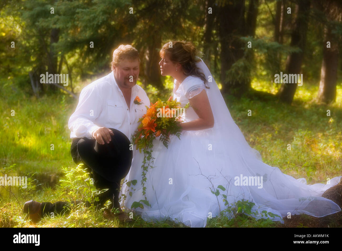 Portrait of newlyweds Stock Photo - Alamy
