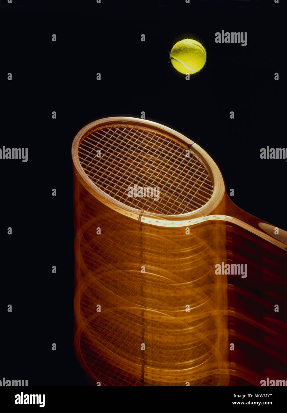 Tennis ball and racket, closeup Stock Photo Alamy