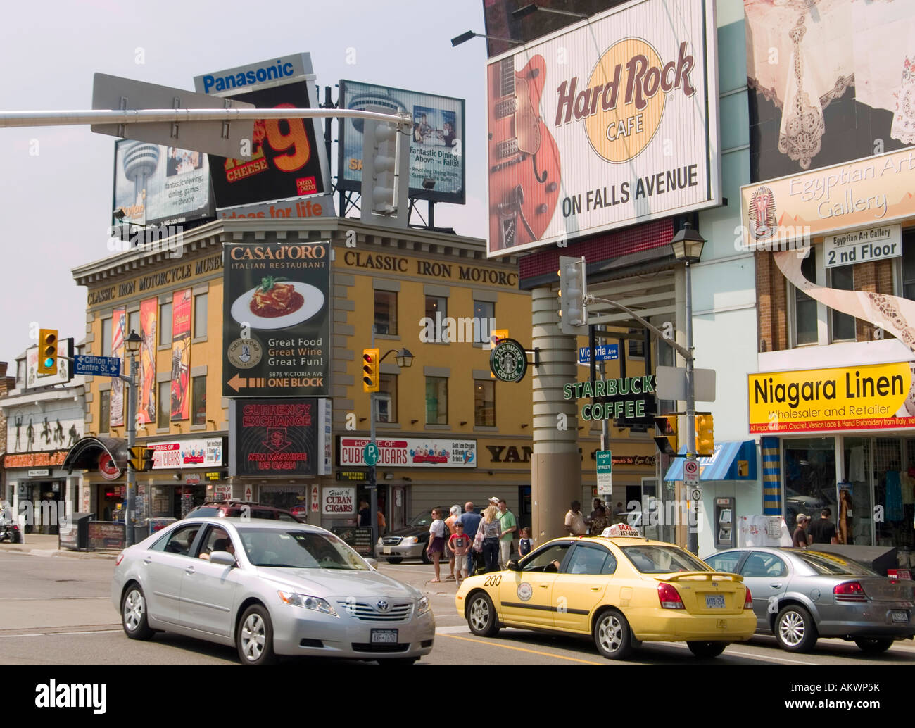 The intersection of Clifton Hill and Victoria Avenue in Niagara Falls
