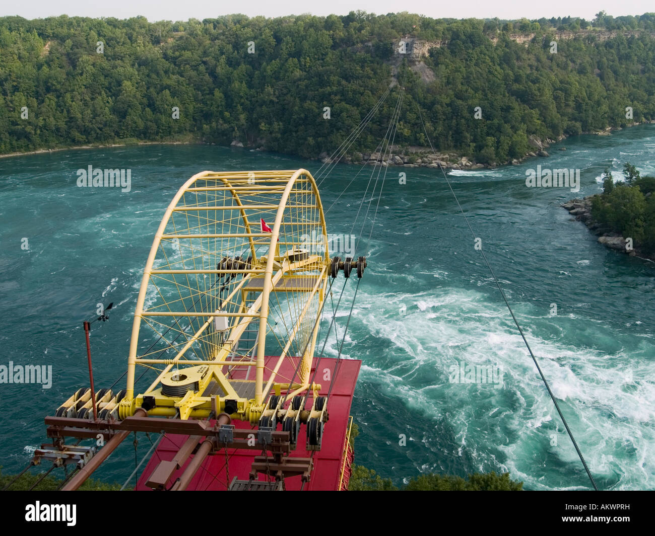 The Whirlpool Aero Car, an antique cable car suspended over the