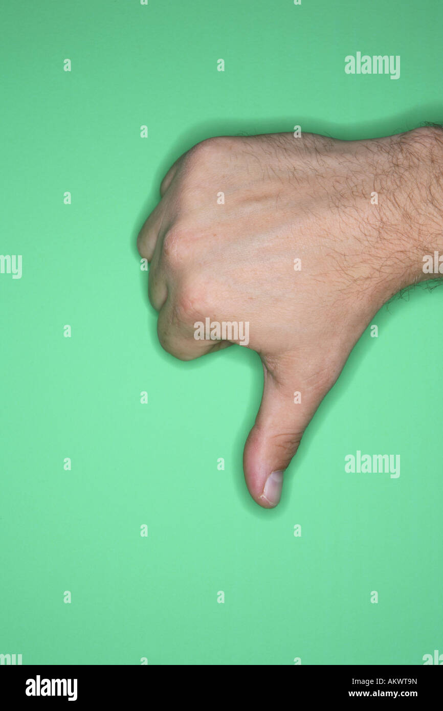 Thumbs down Stock Photo