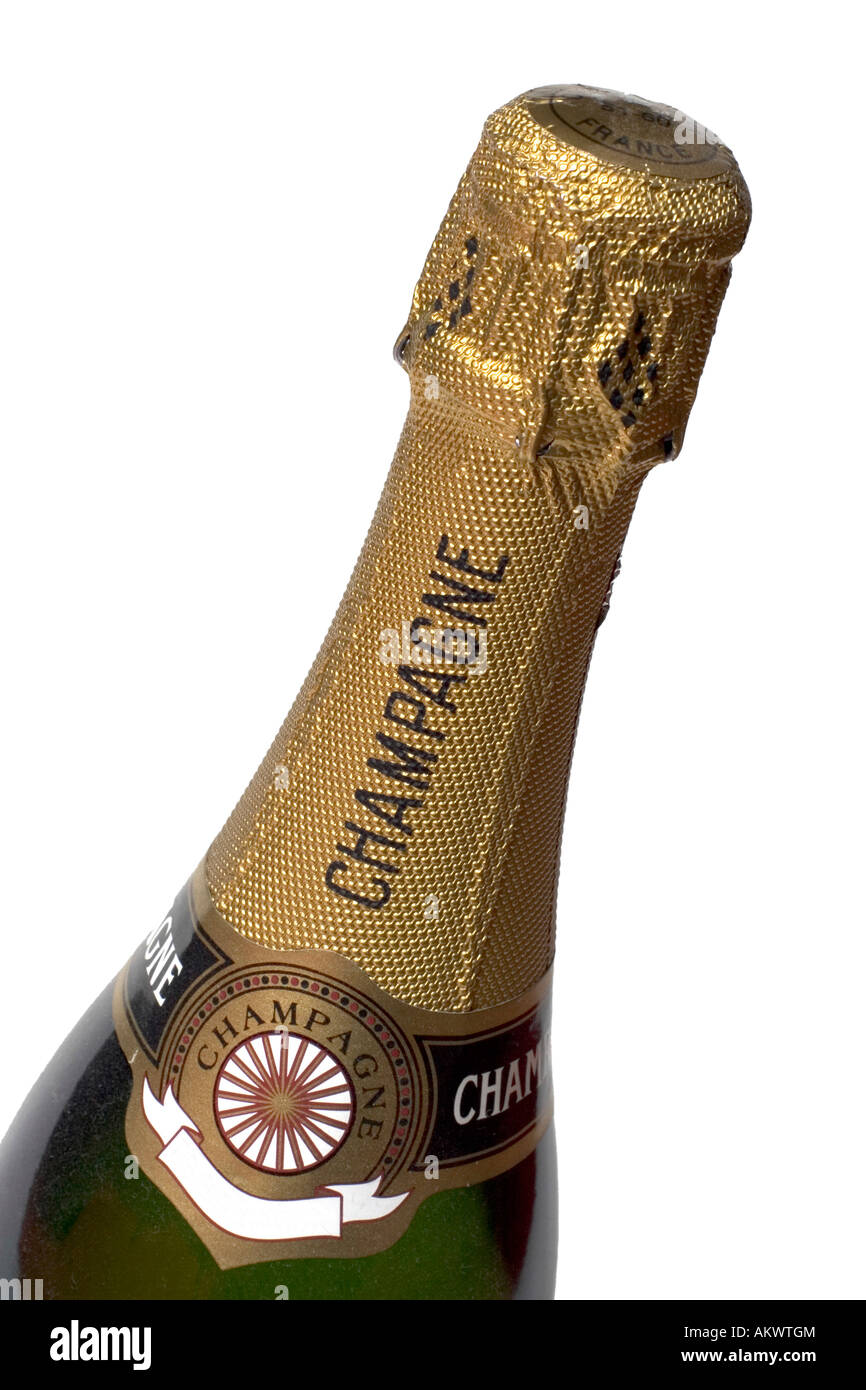 Sealed bottle of champagne Stock Photo Alamy