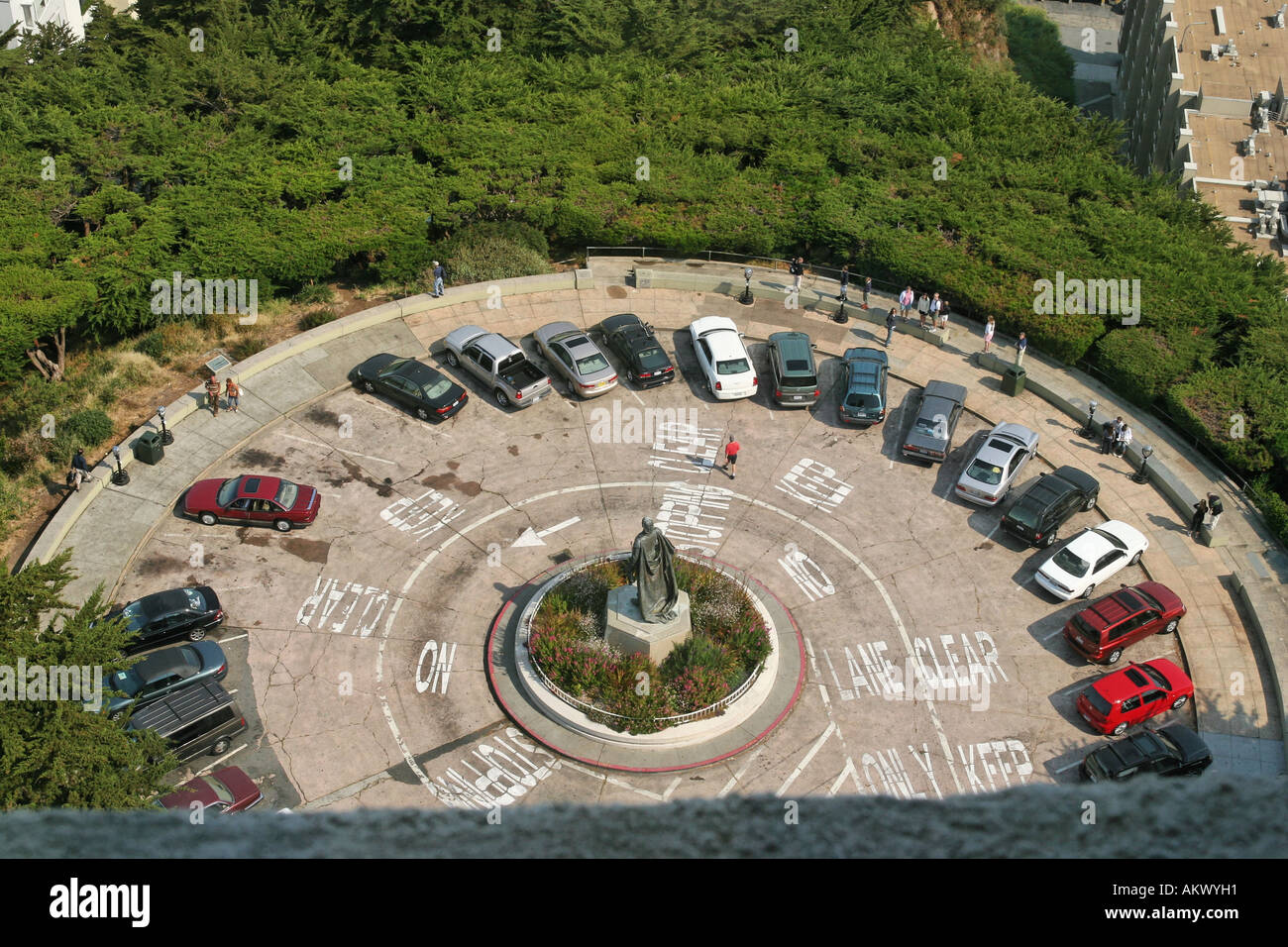view down on circular