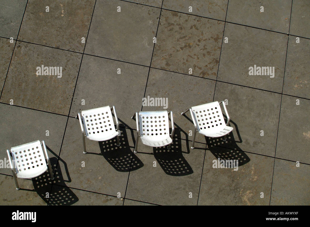 Four chairs from a bird'seye view Stock Photo Alamy