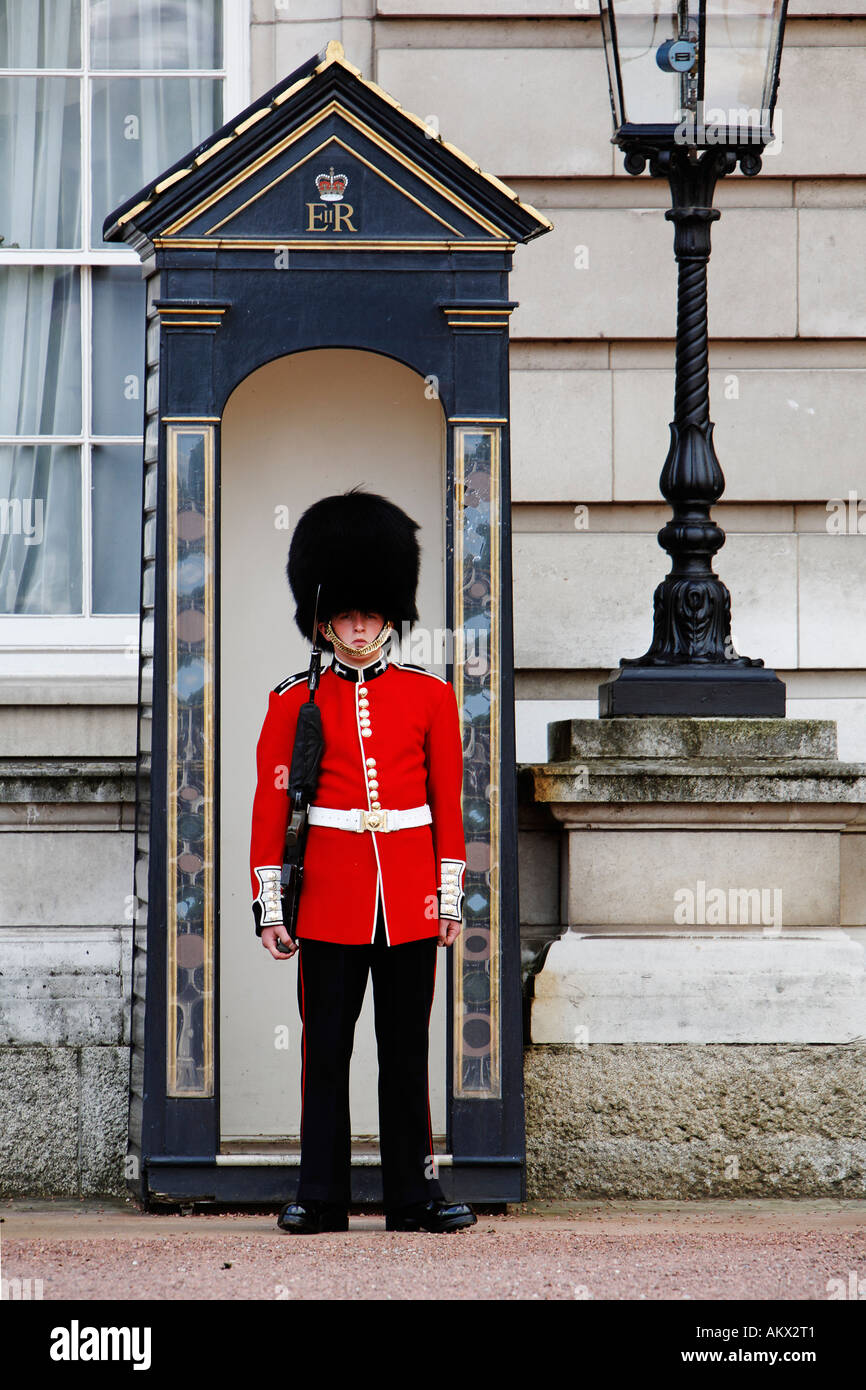 Palace Guard In Front Of Buckingham Palace In London England Stock Photo Alamy