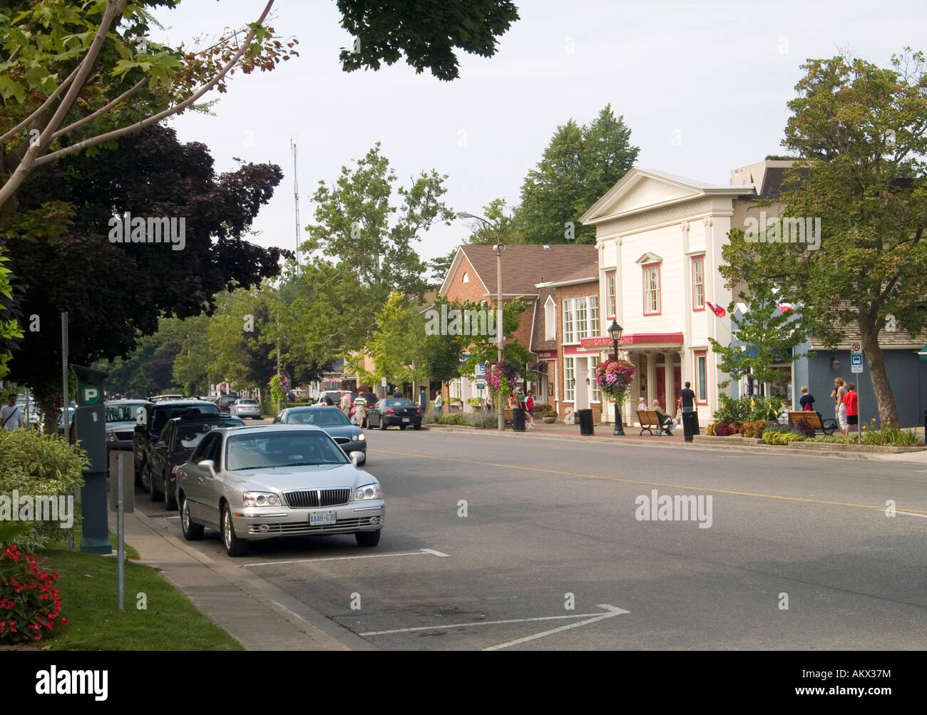 Queen street in the lovely town of Niagara on the Lake, Ontario Canada Stock Photo