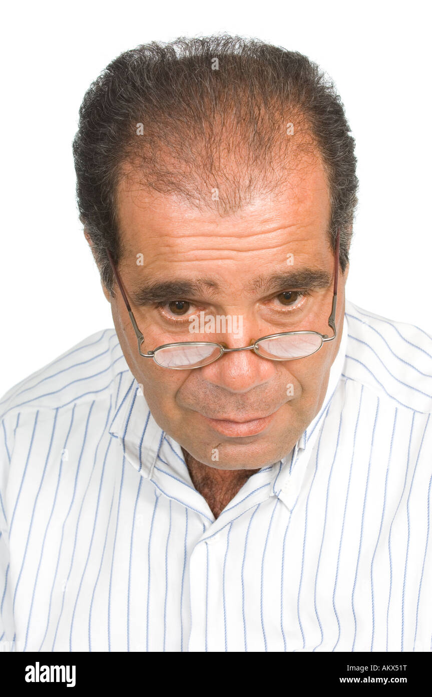 Mature man with hair thinning problem Stock Photo
