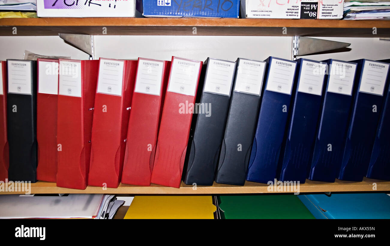 Files on shelf Stock Photo Alamy