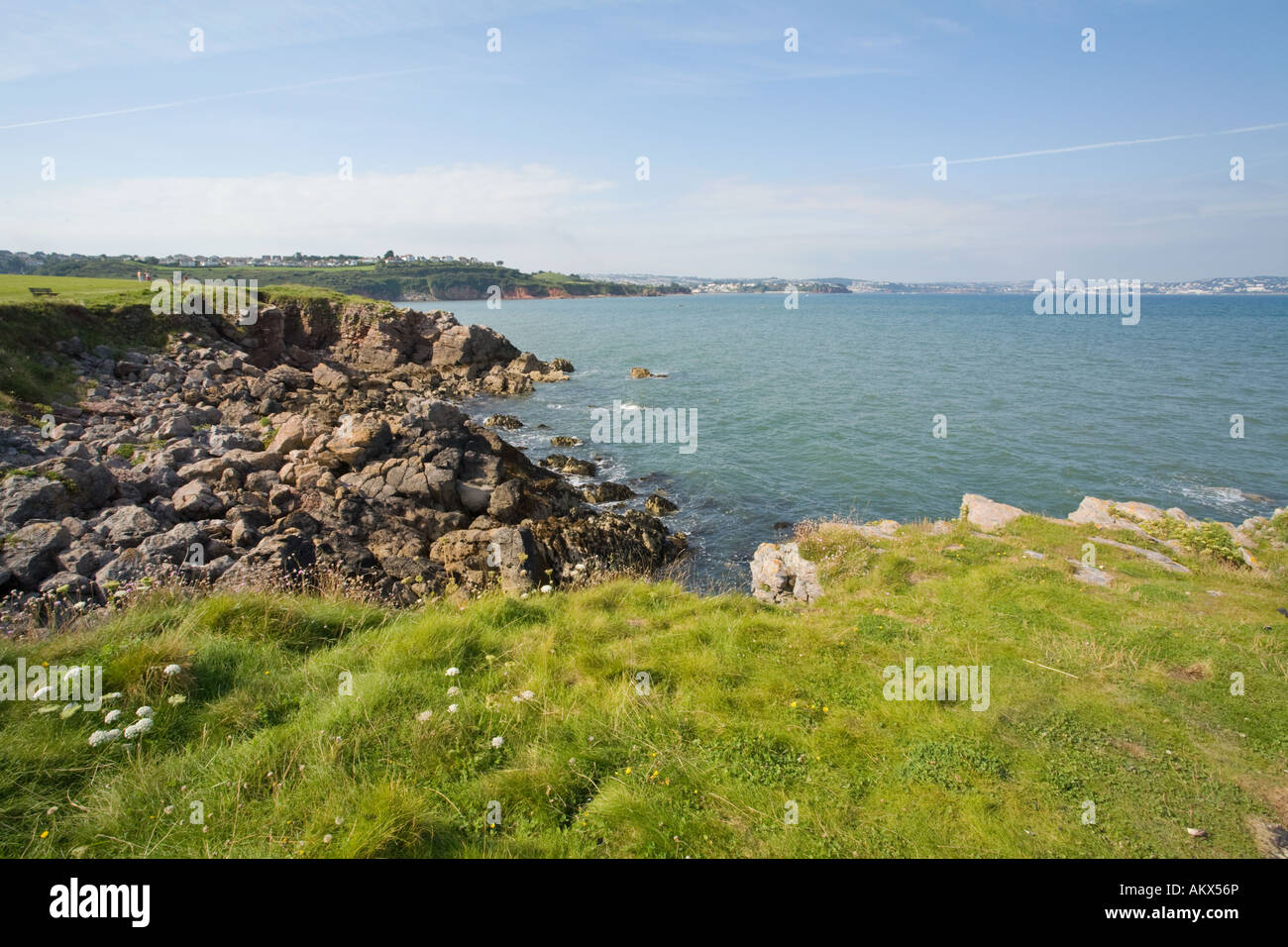 looking across Tor Bay towards Paignton and Torquay from the South West