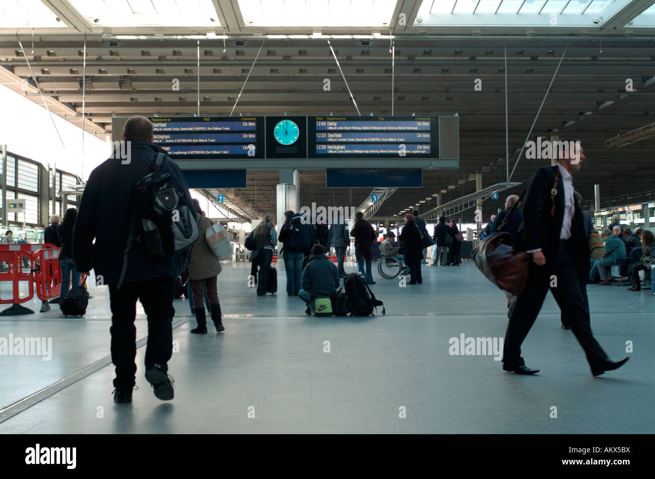 The interior of the new St Pancras International railway station, London (editorial only). Stock Photo