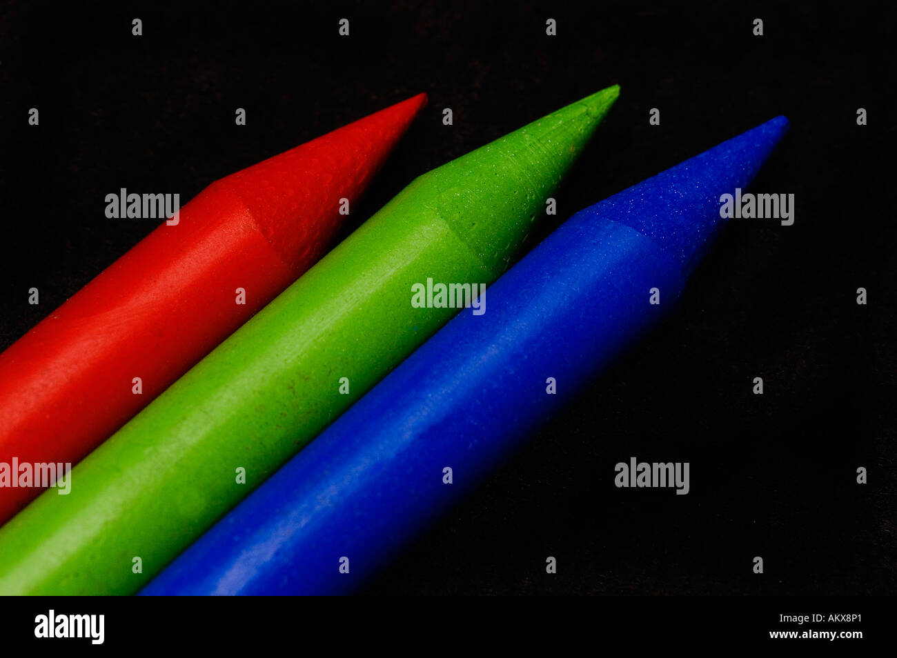 Colorful wax crayon, RGB Stock Photo Alamy