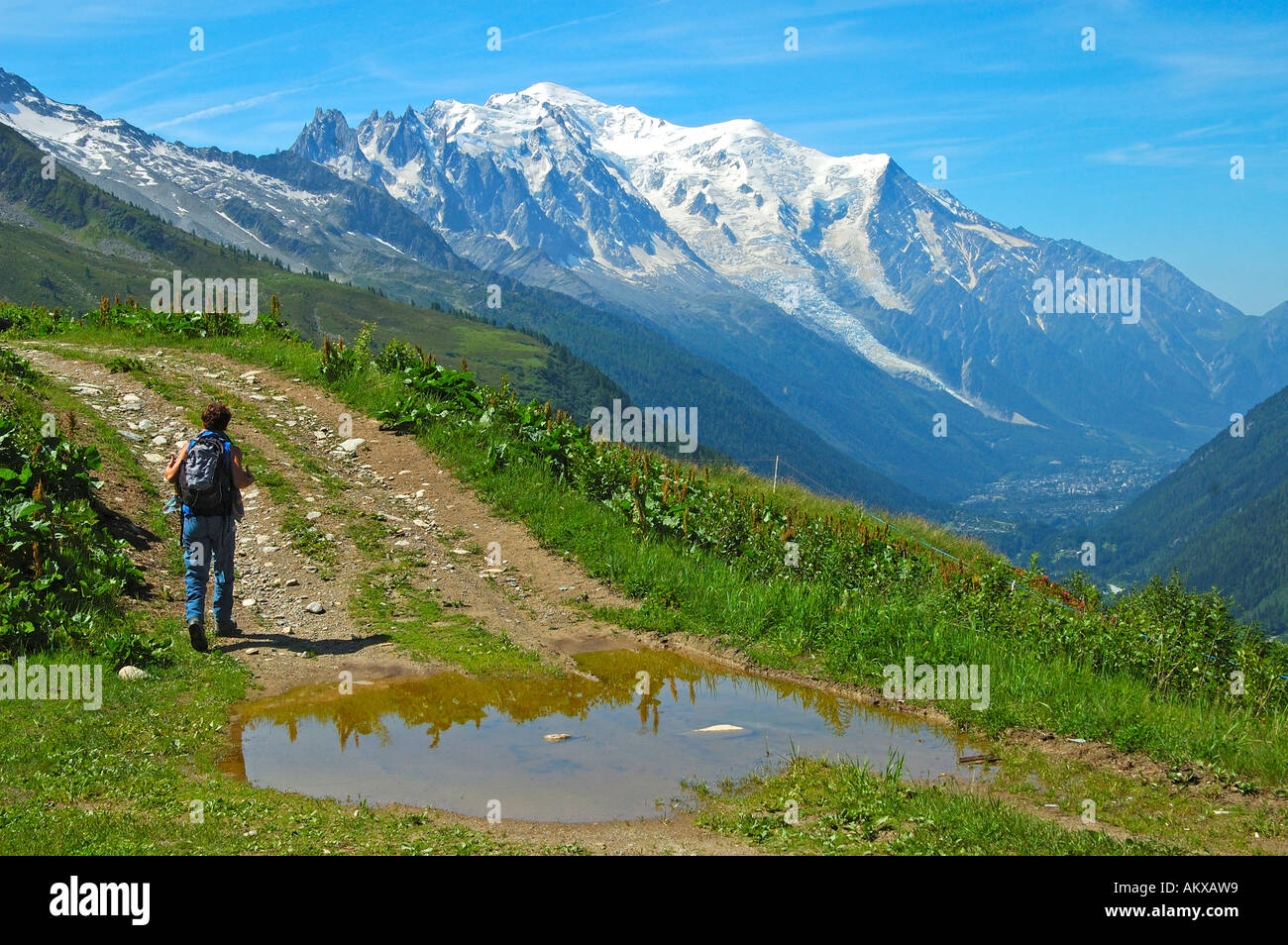 Hiking near Mont Blanc, Haute Savoie, France Stock Photo - Alamy