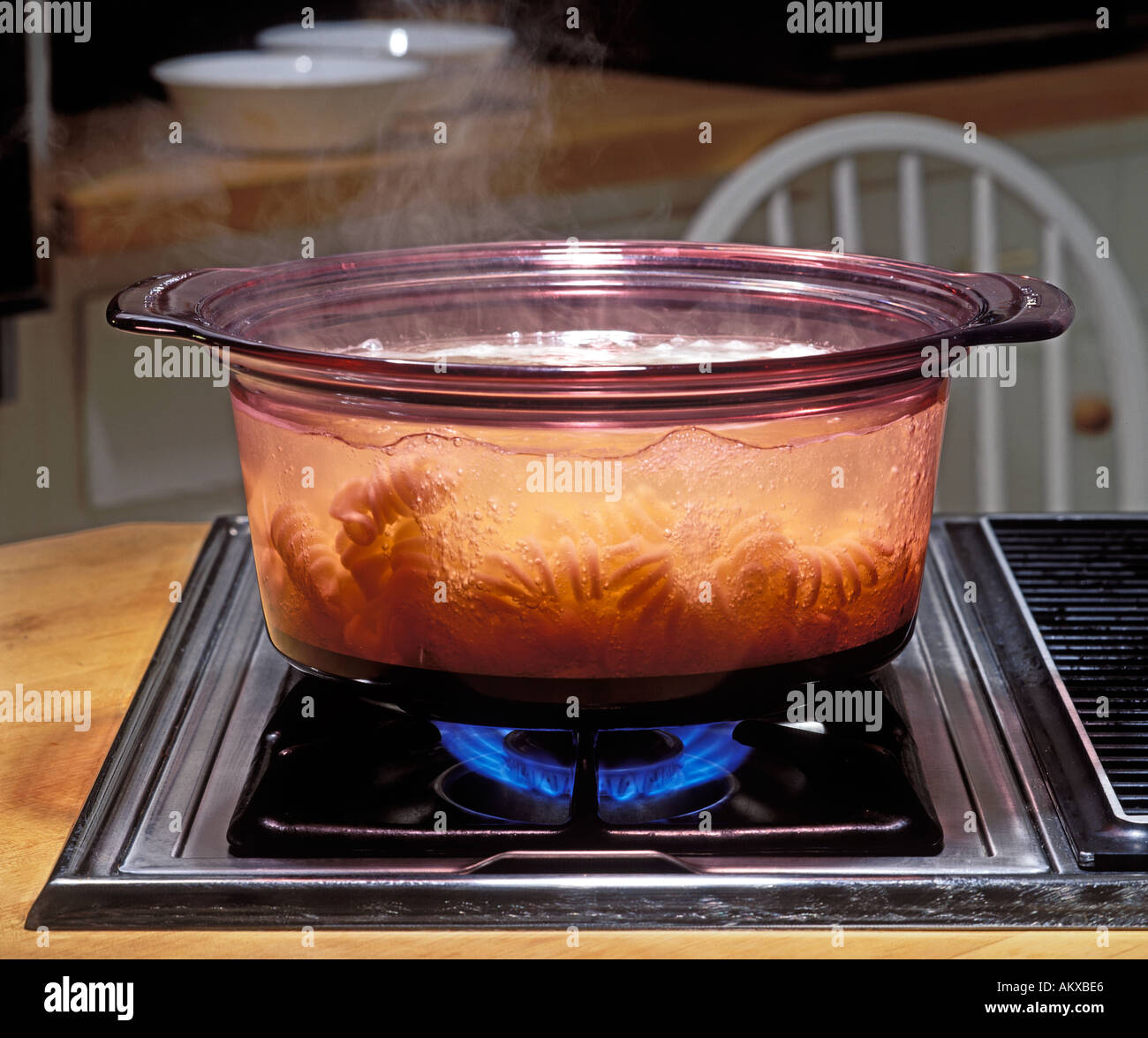 Boiling Pasta Stock Photo