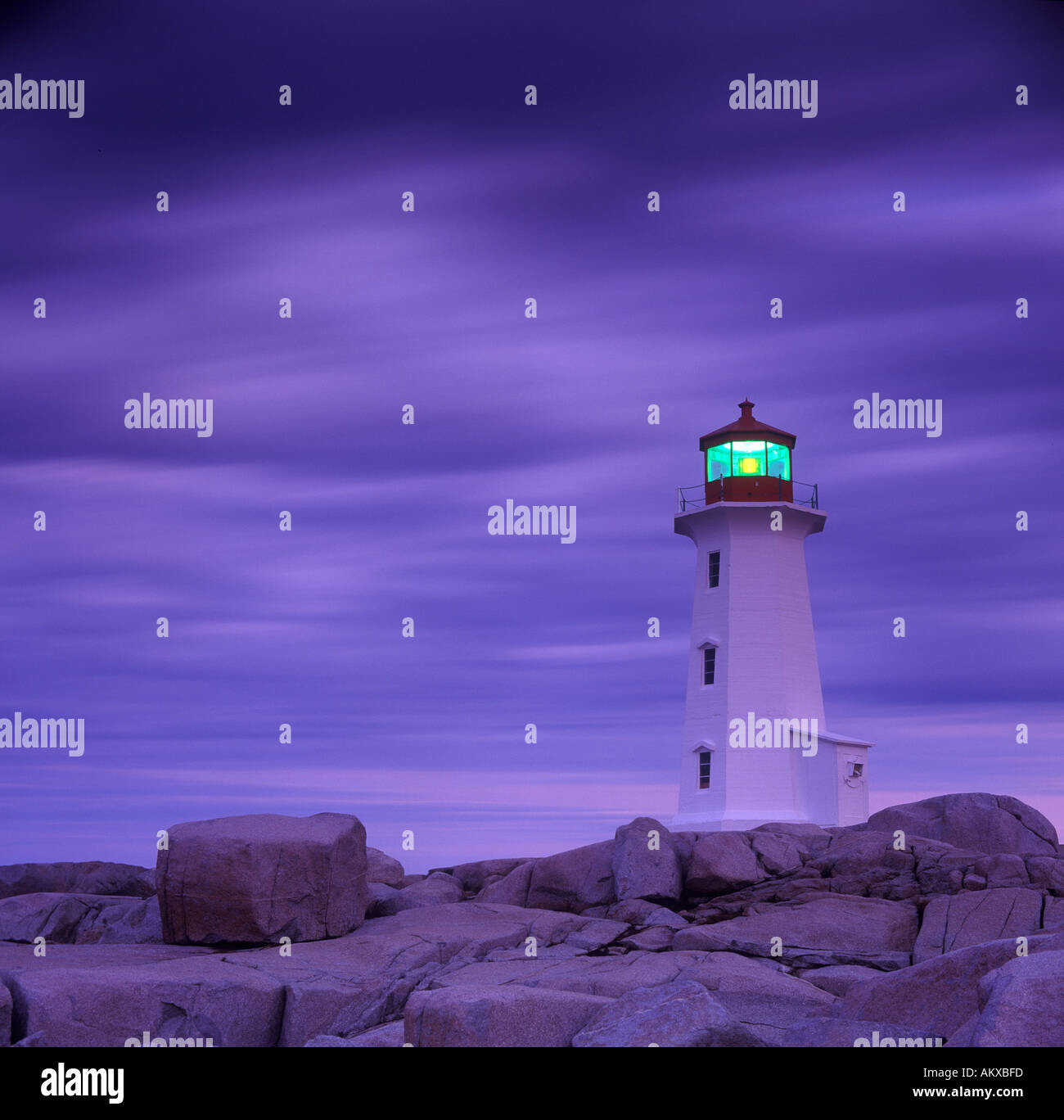 Cape Forchu Lighthouse Yarmouth Nova Scotia Canada Stock Photo Alamy