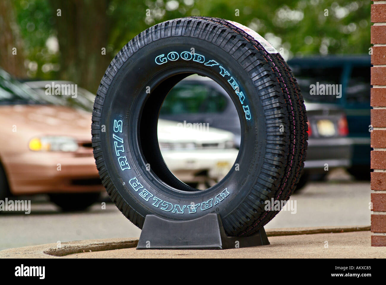 Rubber Car Tire Stock Photo Alamy