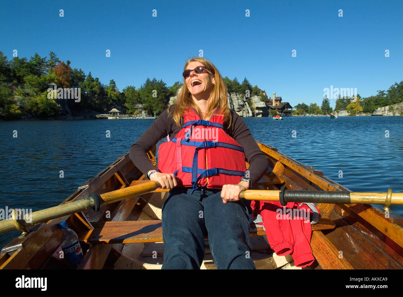 Family Canoe Outing Stock Photo