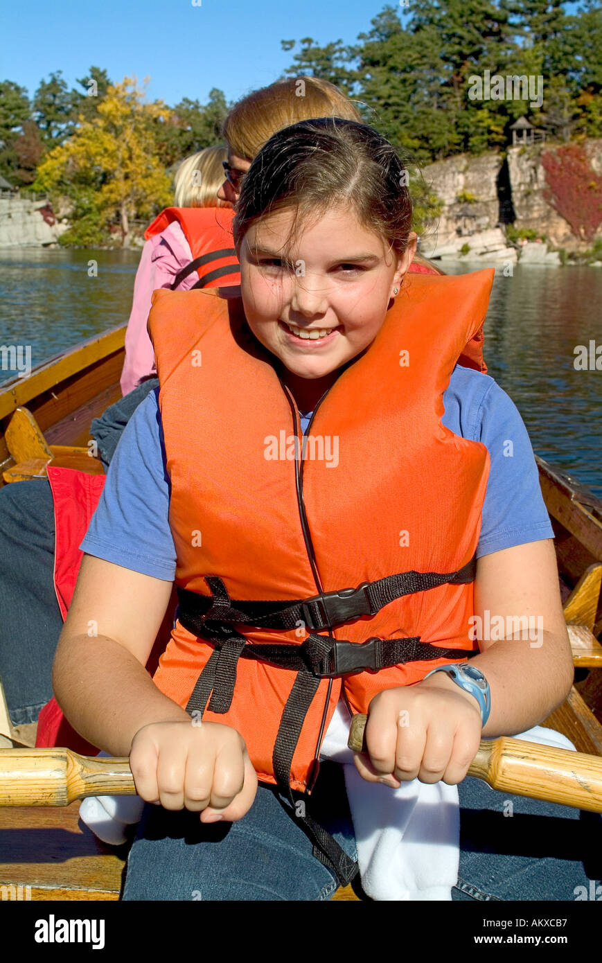 Family Canoe Outing Stock Photo