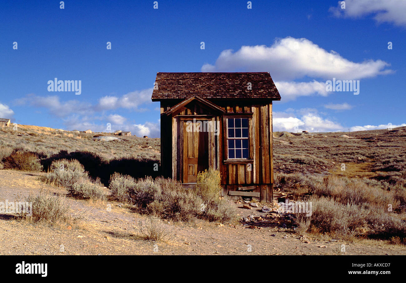 Ghost town cabin Bodie California Stock Photo