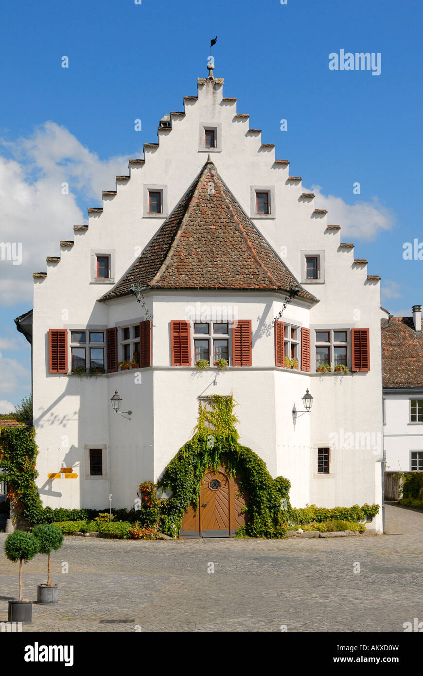Rheinau parish house from the monastery Kanton Zurich, Switzerland