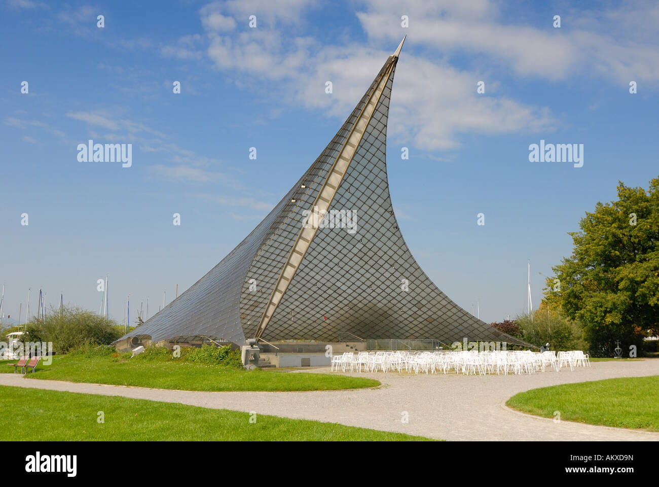 Radolfzell - acoustic roof at the promenade - Baden Wuerttemberg, Germany, Europe. Stock Photo
