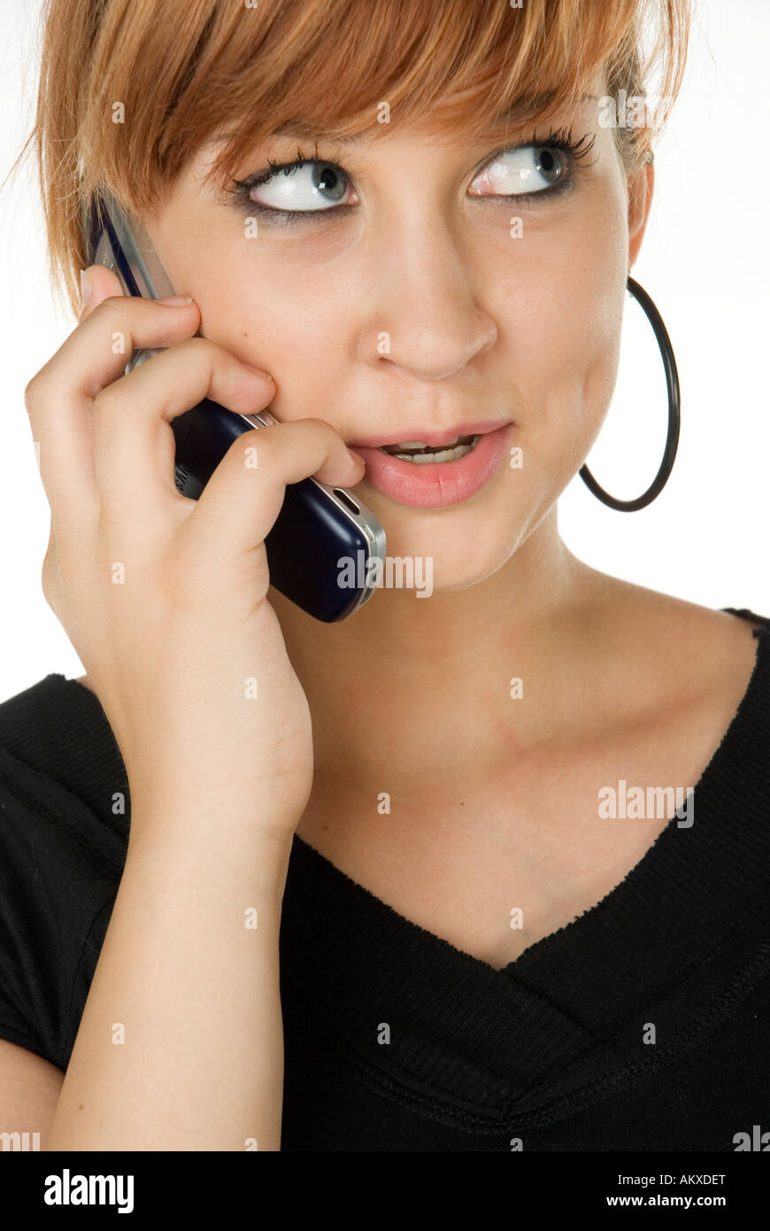 Teenage girl, cell phone Stock Photo