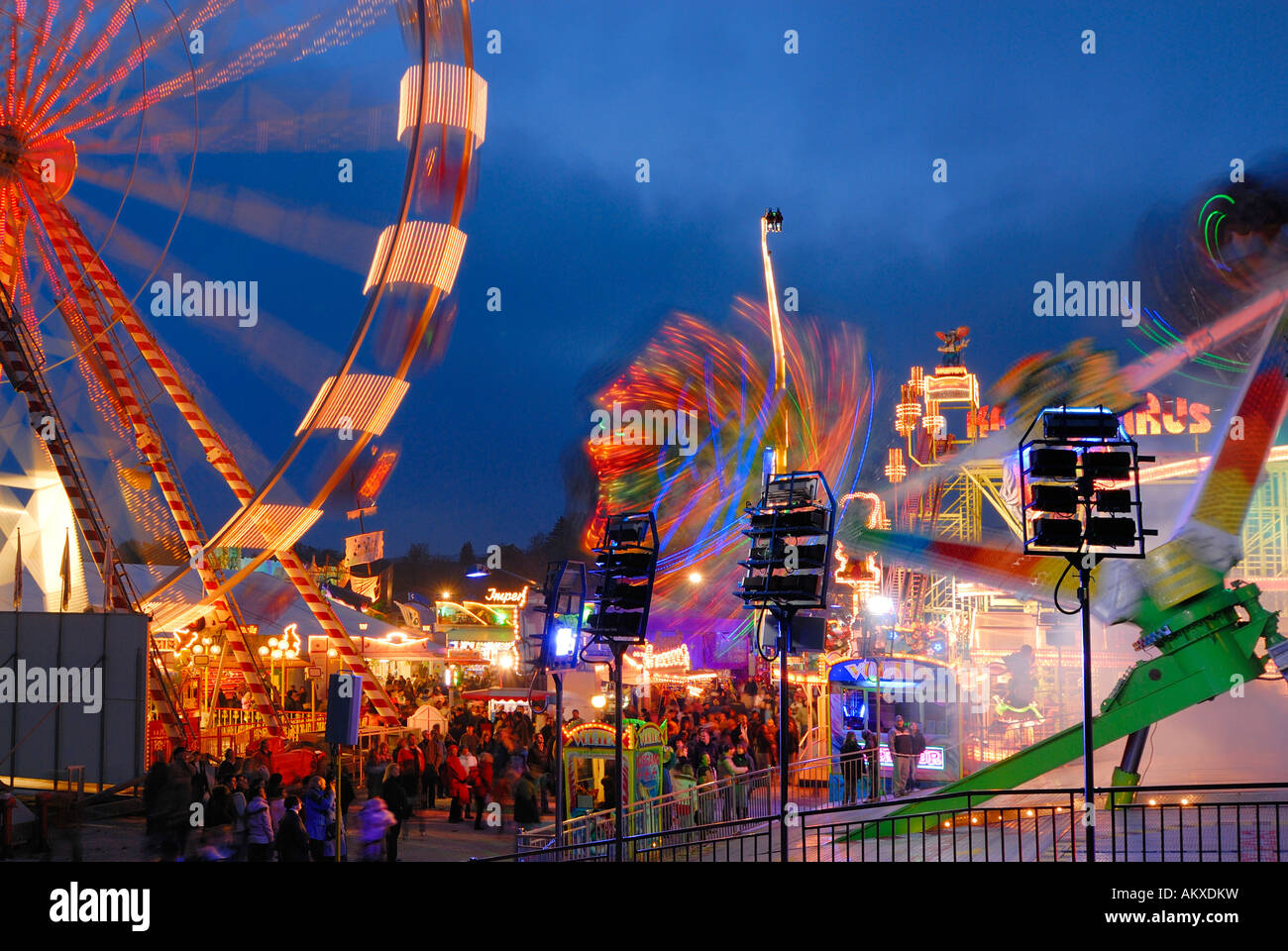 A big wheel on a annual fair - Baden Wuerttemberg Germany Europe. Stock Photo