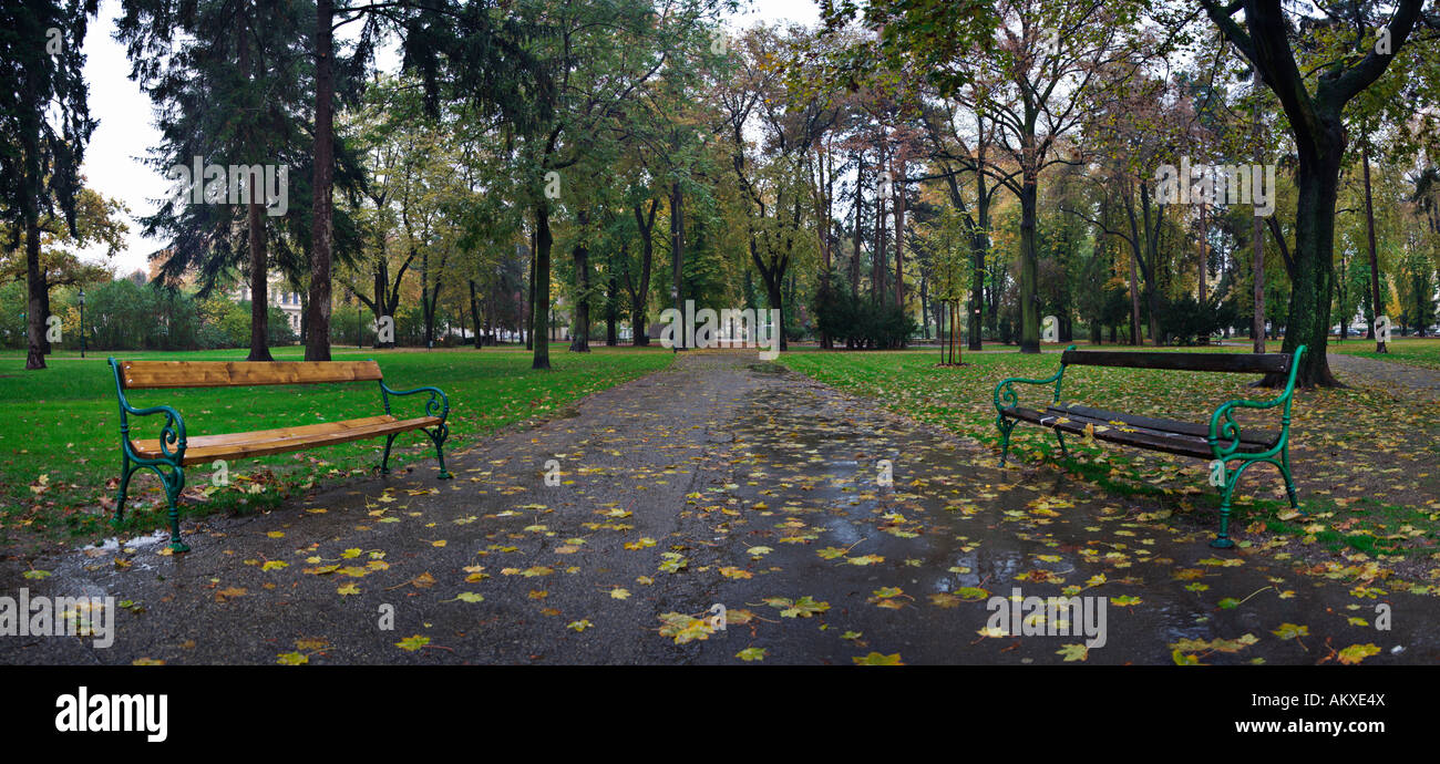 Benches in a parc Stock Photo