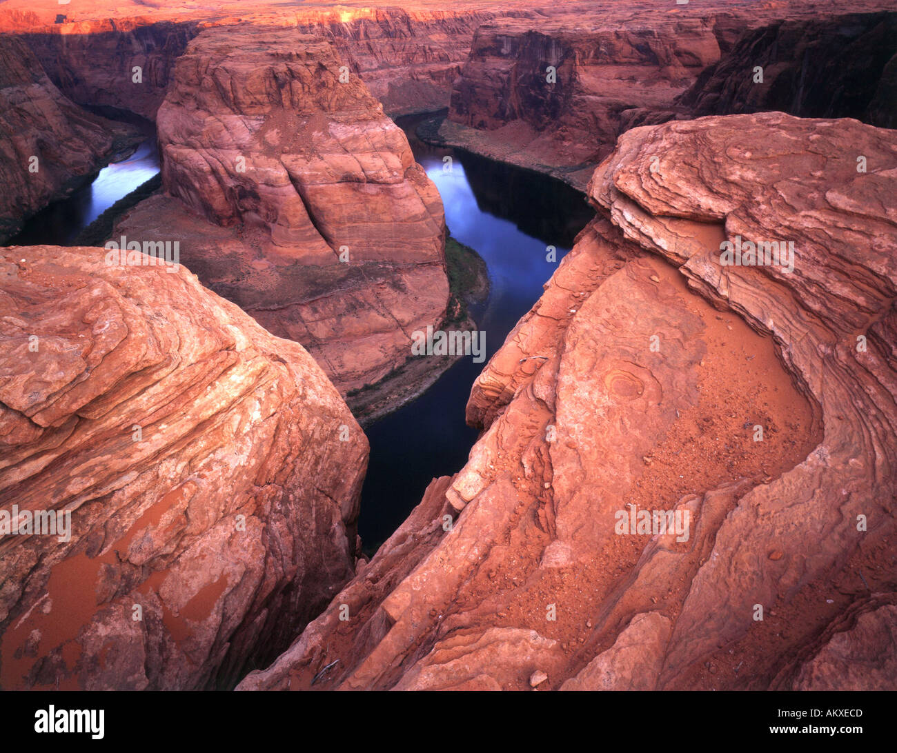Muleshoe Bend Colorado River Glen Canyon National Recreation Area Arizona Stock Photo