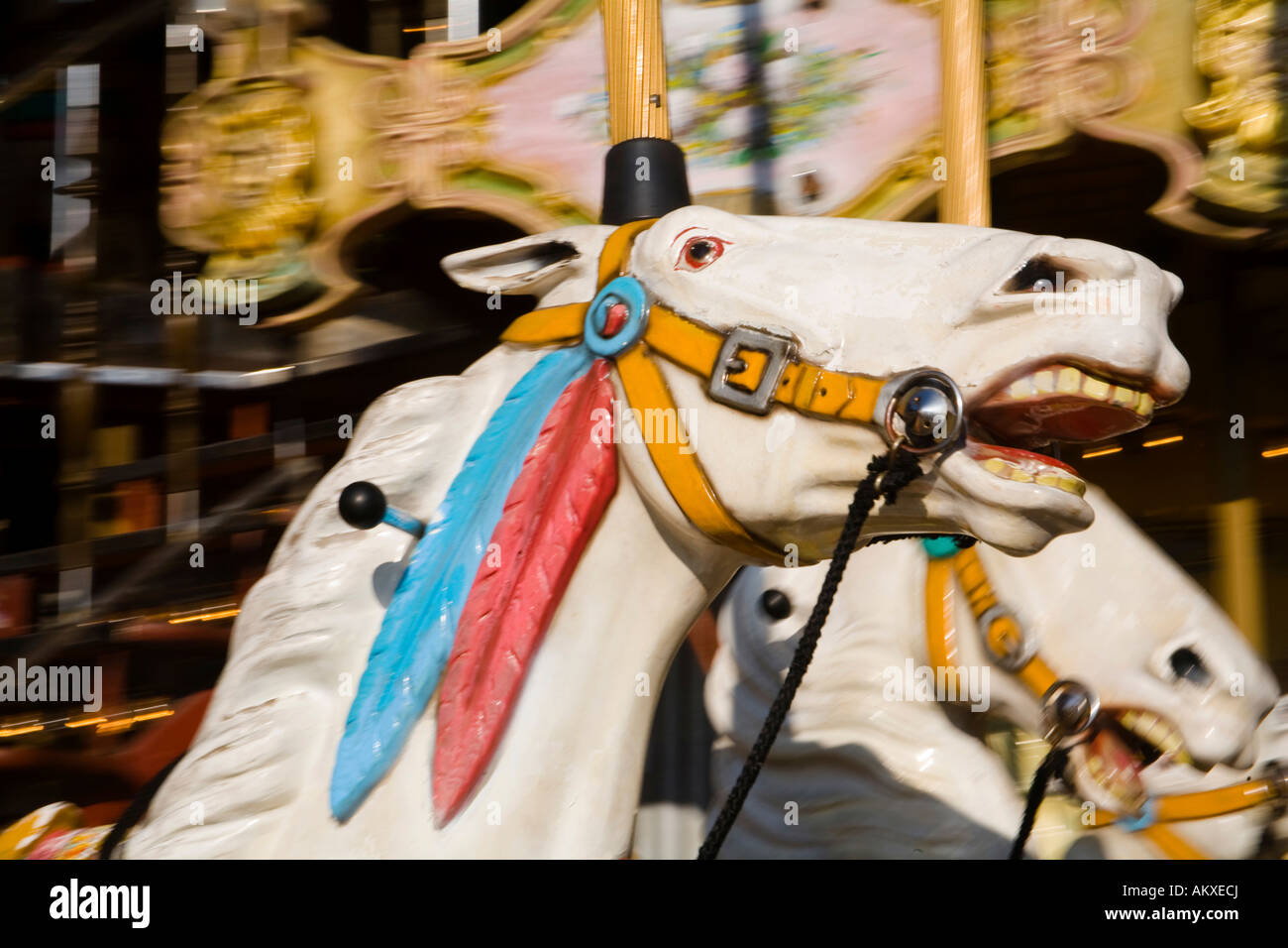 Horse of a carousel, Paris, France Stock Photo