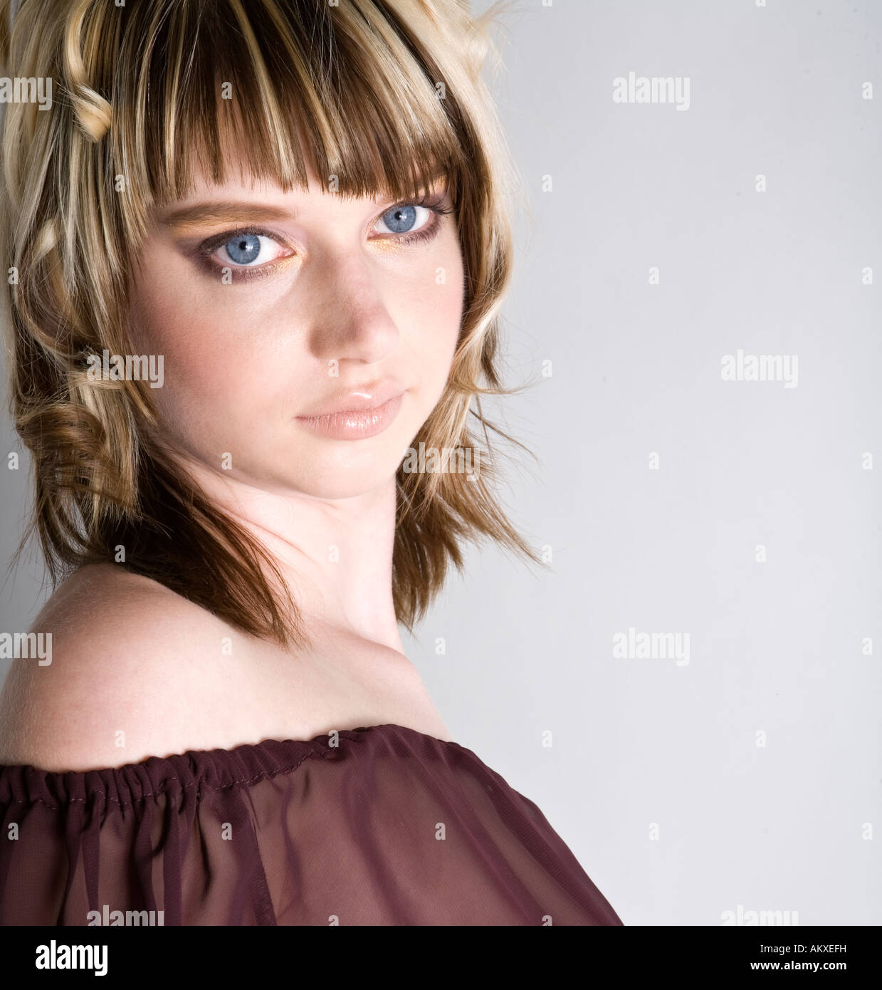 Portrait of a young blond Girl Stock Photo