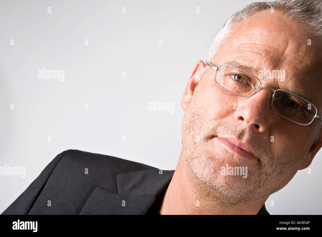 Portrait of a business man with eyeglasses Stock Photo