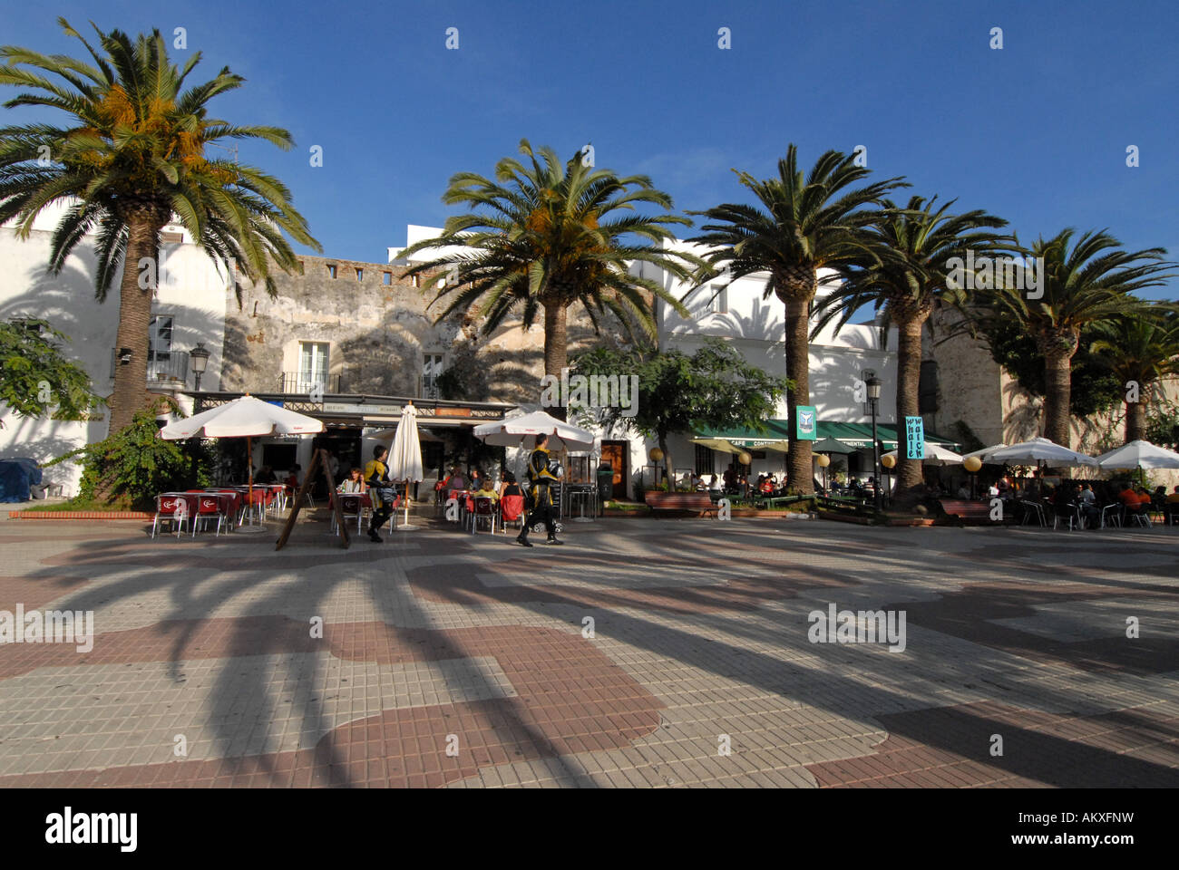Paseo de la Alameda Tarifa Costa de la Luz Andalucia Spain Stock Photo