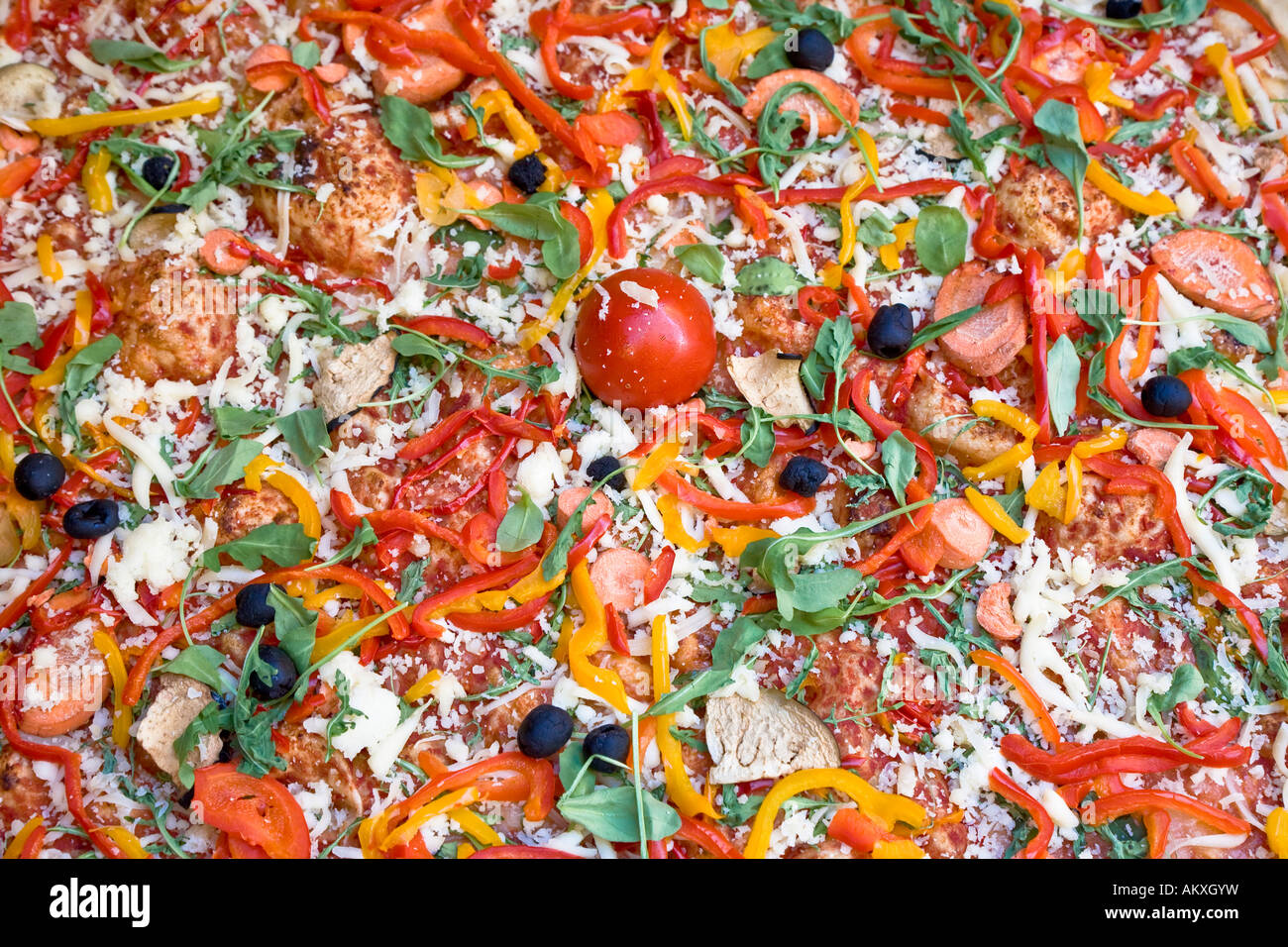 Pizza topping Stock Photo