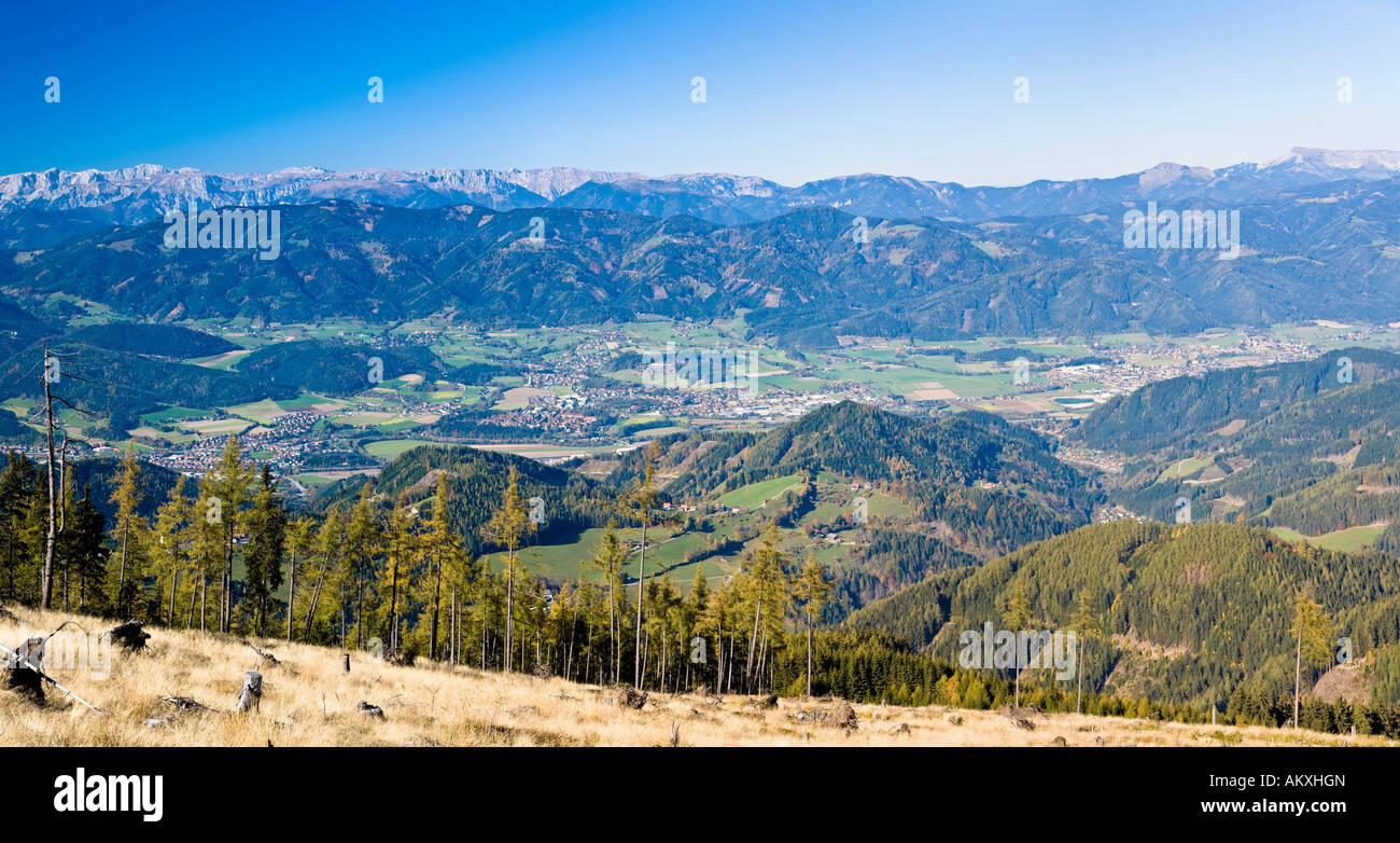 Look about the Mura valley Styria Austria Stock Photo