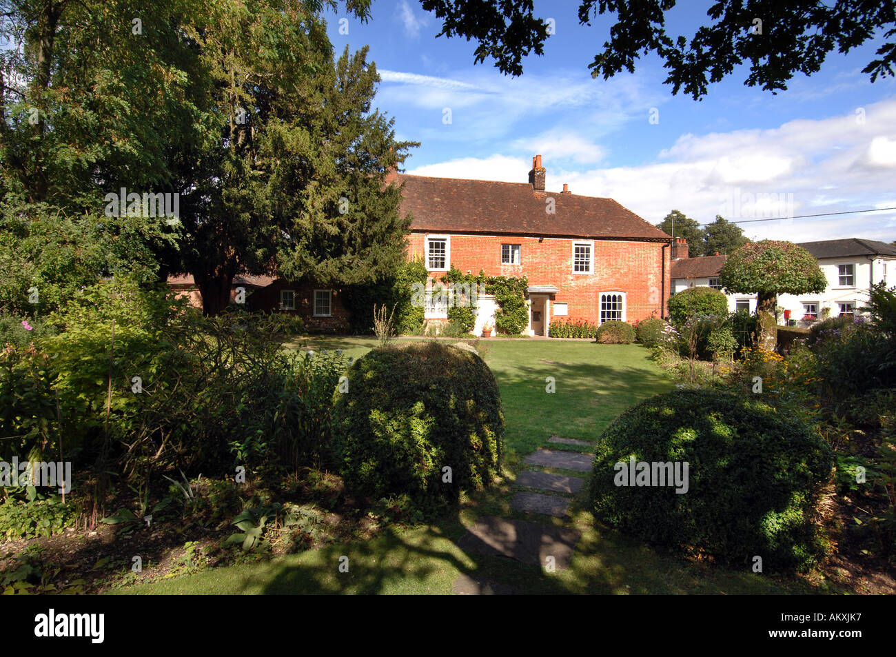 Author Jane Austens house in the village of Chawton Hampshire Stock Photo