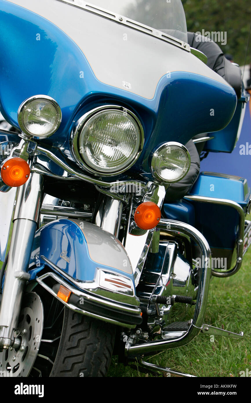 Harley Davidson E-Glide, detail. Stock Photo