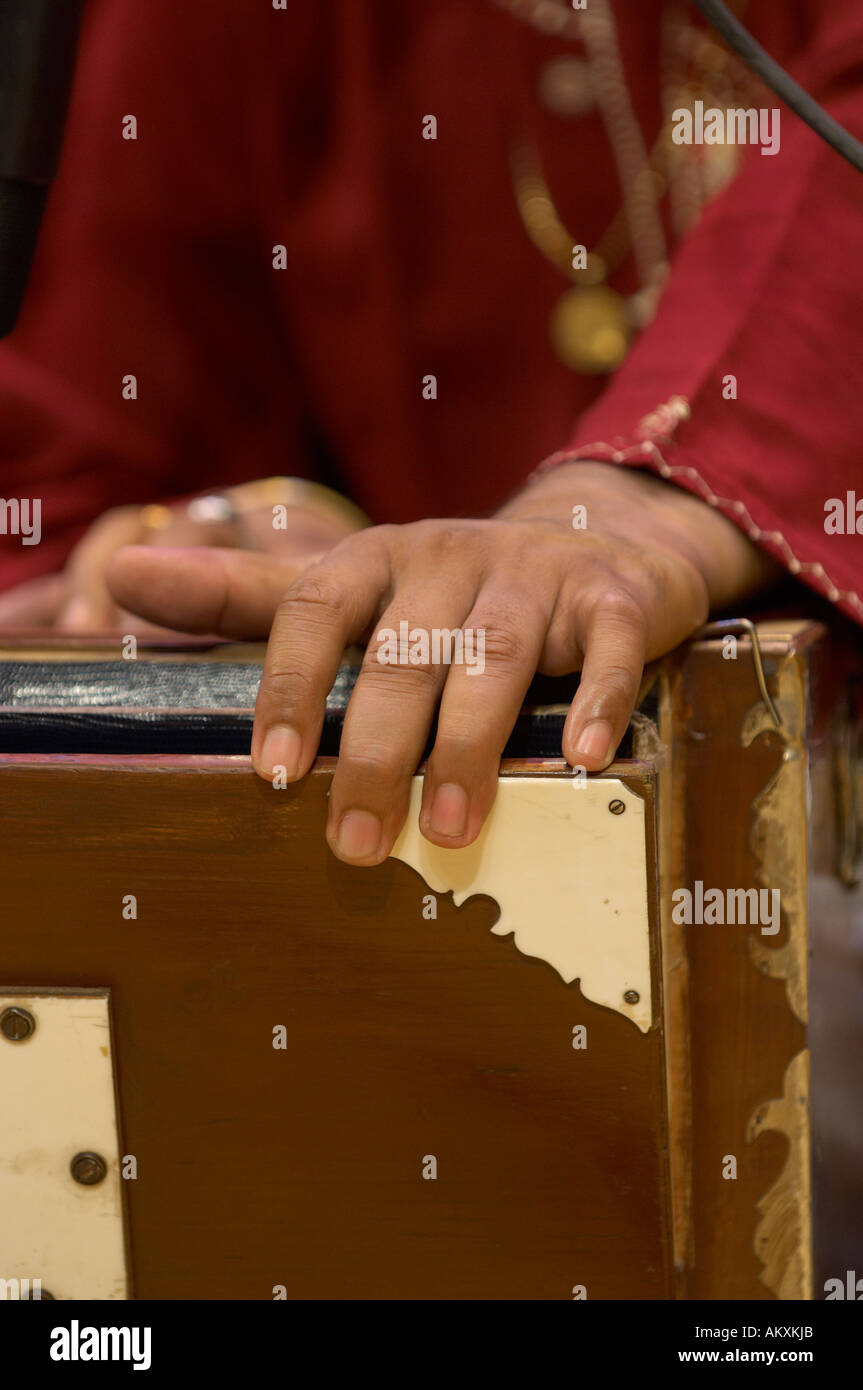 Bangladeshi Harmonium played by a musician Stock Photo Alamy