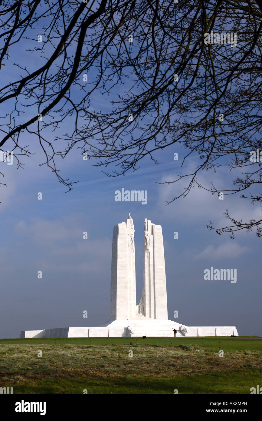 The memorial to Canadian war dead at Vimy Ridge in northern France ...