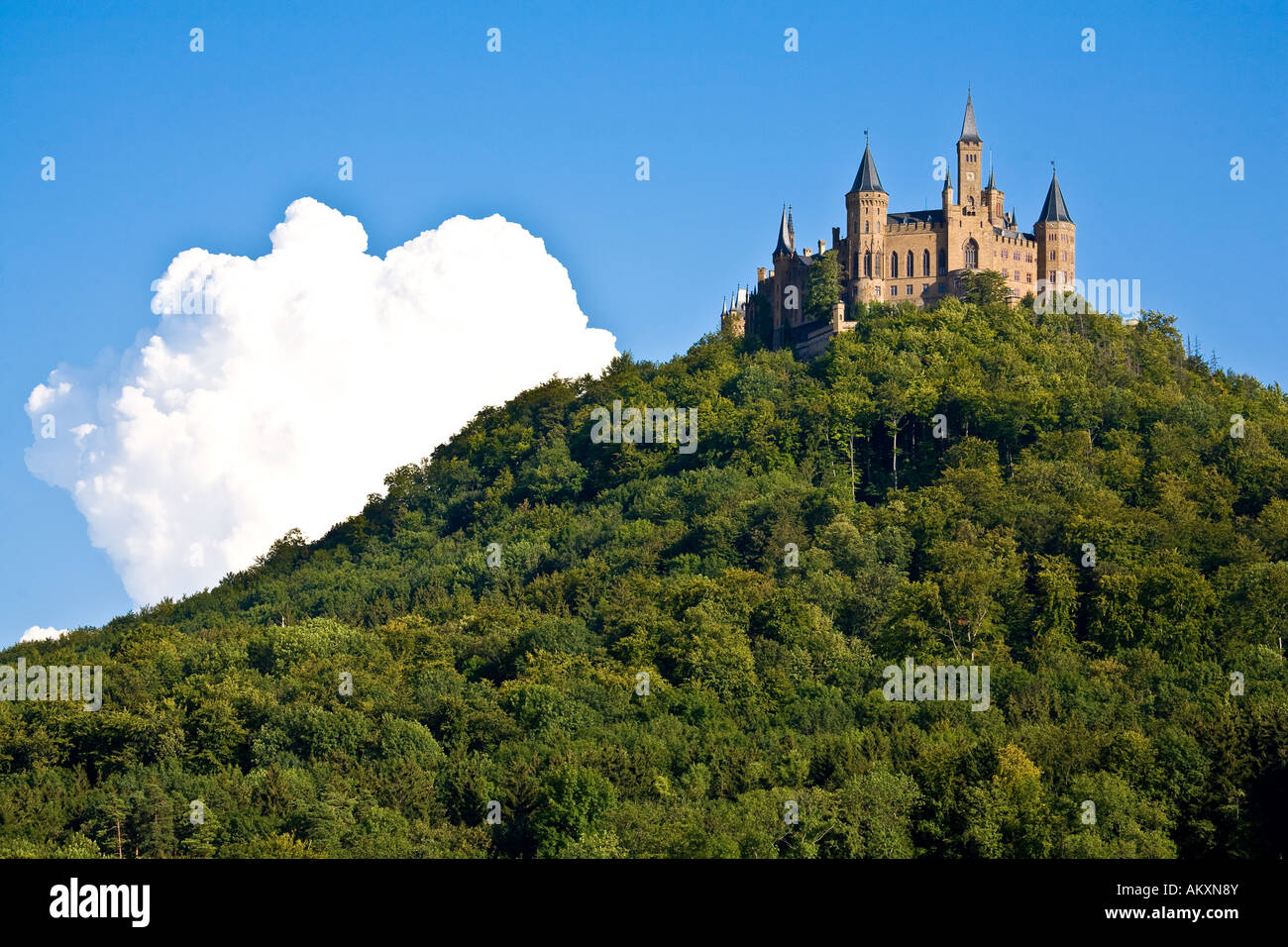 Castle Hohenzollern, Swabian Alb, Baden-Wuerttemberg, Germany Stock Photo