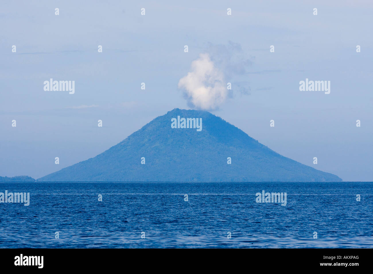 The volcano Manado Tua in the Bunaken national park, Sulawesi, Indonesia. Stock Photo