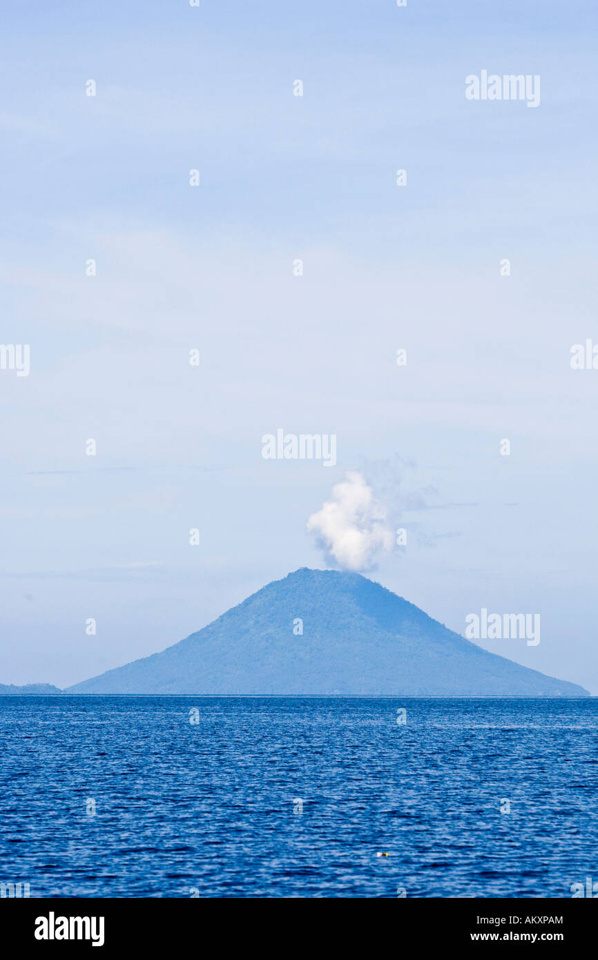 The volcano Manado Tua in the Bunaken national park, Sulawesi, Indonesia. Stock Photo