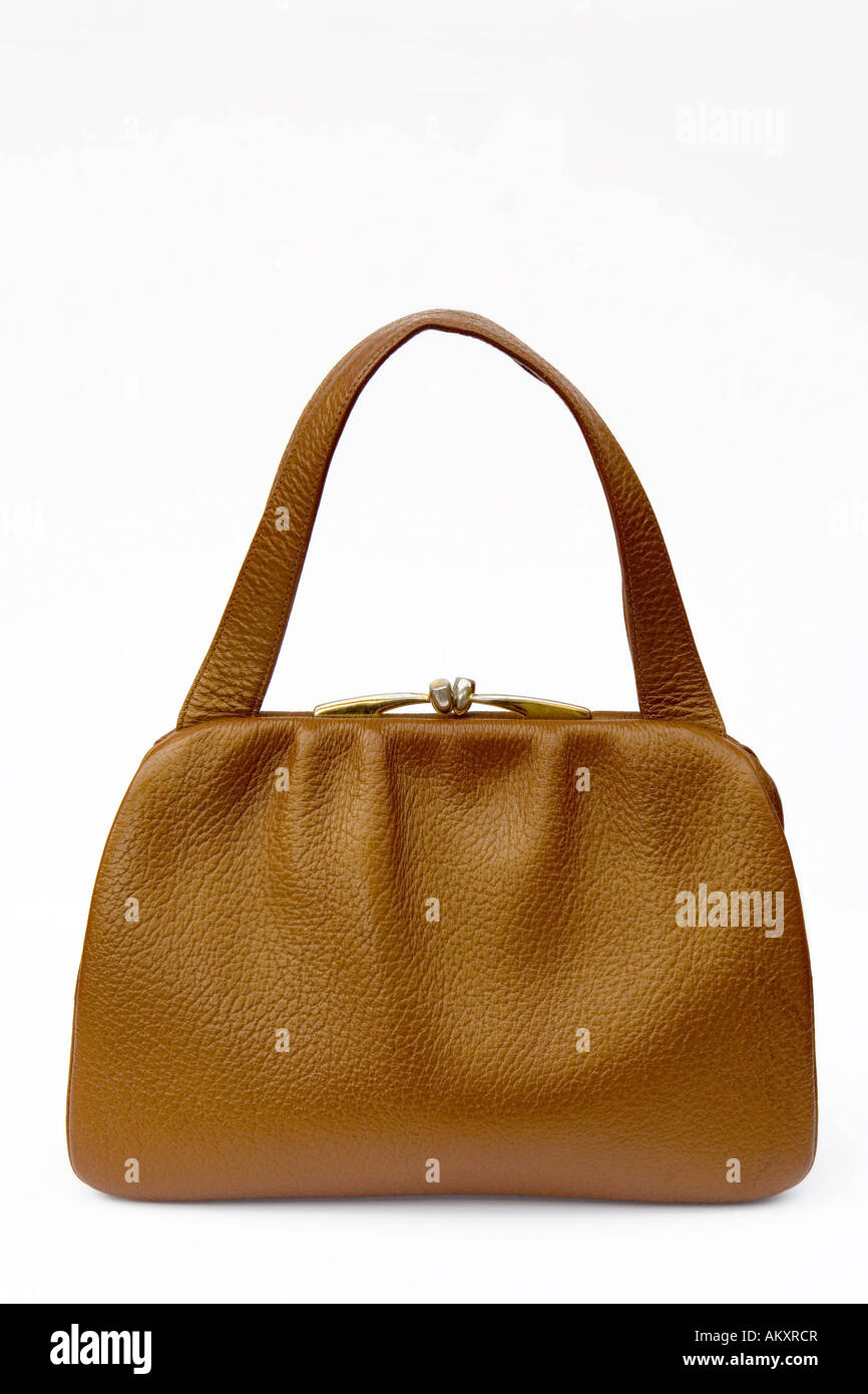 1940's vintage handbag shot against a white background Stock Photo - Alamy