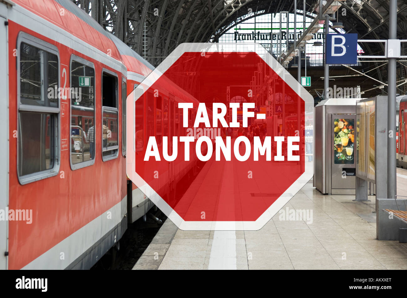 Receive or cut tariff autonomy at the Deutsche Bahn Stock Photo