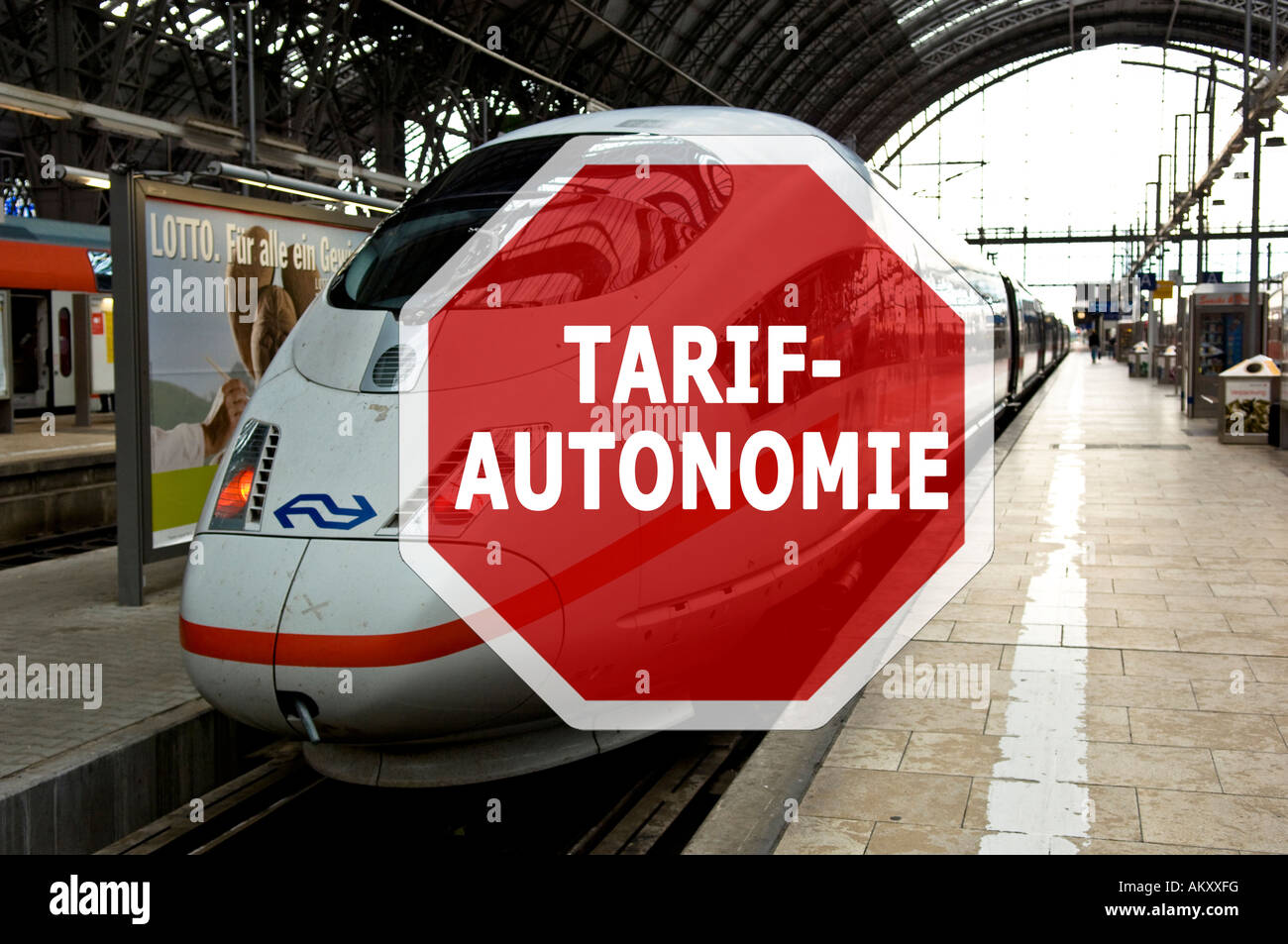 Receive or cut tariff autonomy at the Deutsche Bahn Stock Photo
